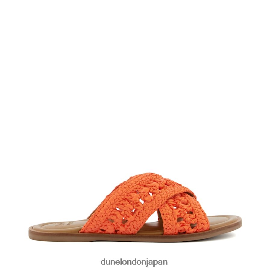 レベル かぎ針編みフラットサンダル オレンジ 女性 Dune London 4JB82R76