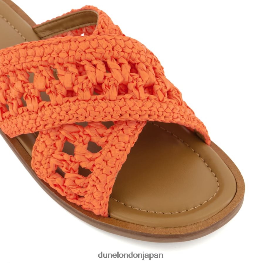 レベル かぎ針編みフラットサンダル オレンジ 女性 Dune London 4JB82R76