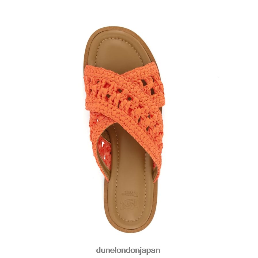 レベル かぎ針編みフラットサンダル オレンジ 女性 Dune London 4JB82R76