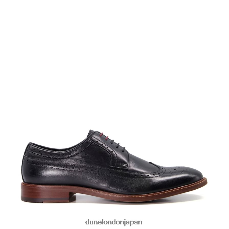 優れた ウィングチップレザーブローグシューズ 黒 男性 Dune London 4JB82R771