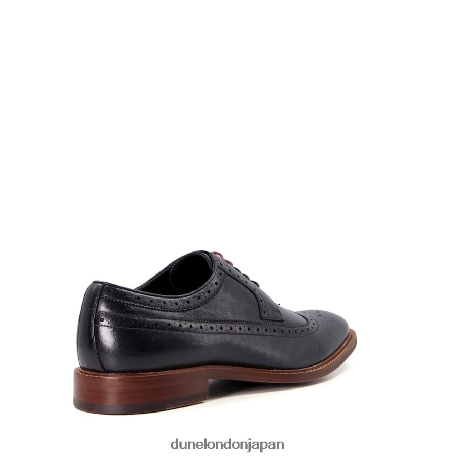 優れた ウィングチップレザーブローグシューズ 黒 男性 Dune London 4JB82R771