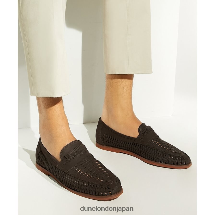 レンガ カジュアルなウーブンローファー 茶色 男性 Dune London 4JB82R776