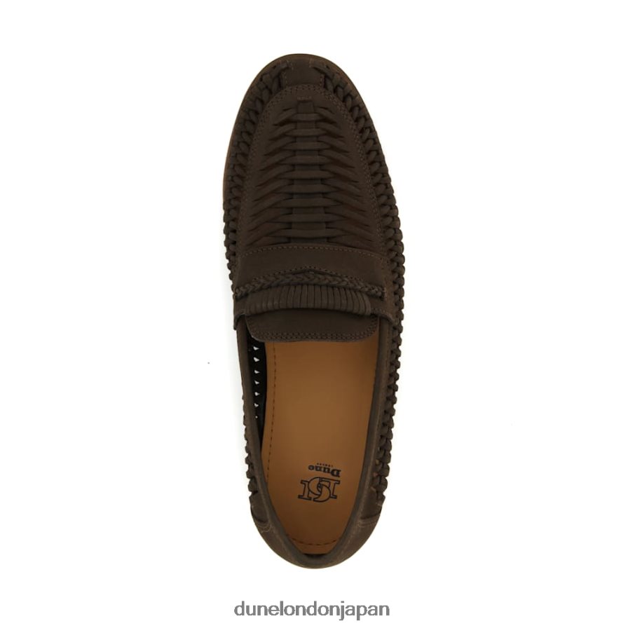 レンガ カジュアルなウーブンローファー 茶色 男性 Dune London 4JB82R776