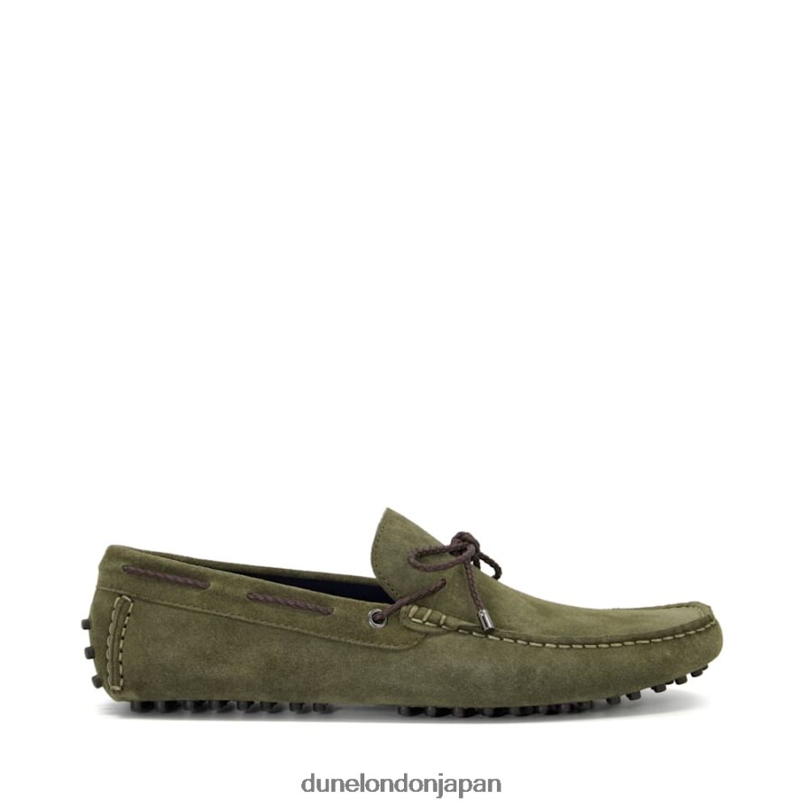 バウンド スリッポンレザードライバーシューズ カーキ 男性 Dune London 4JB82R779