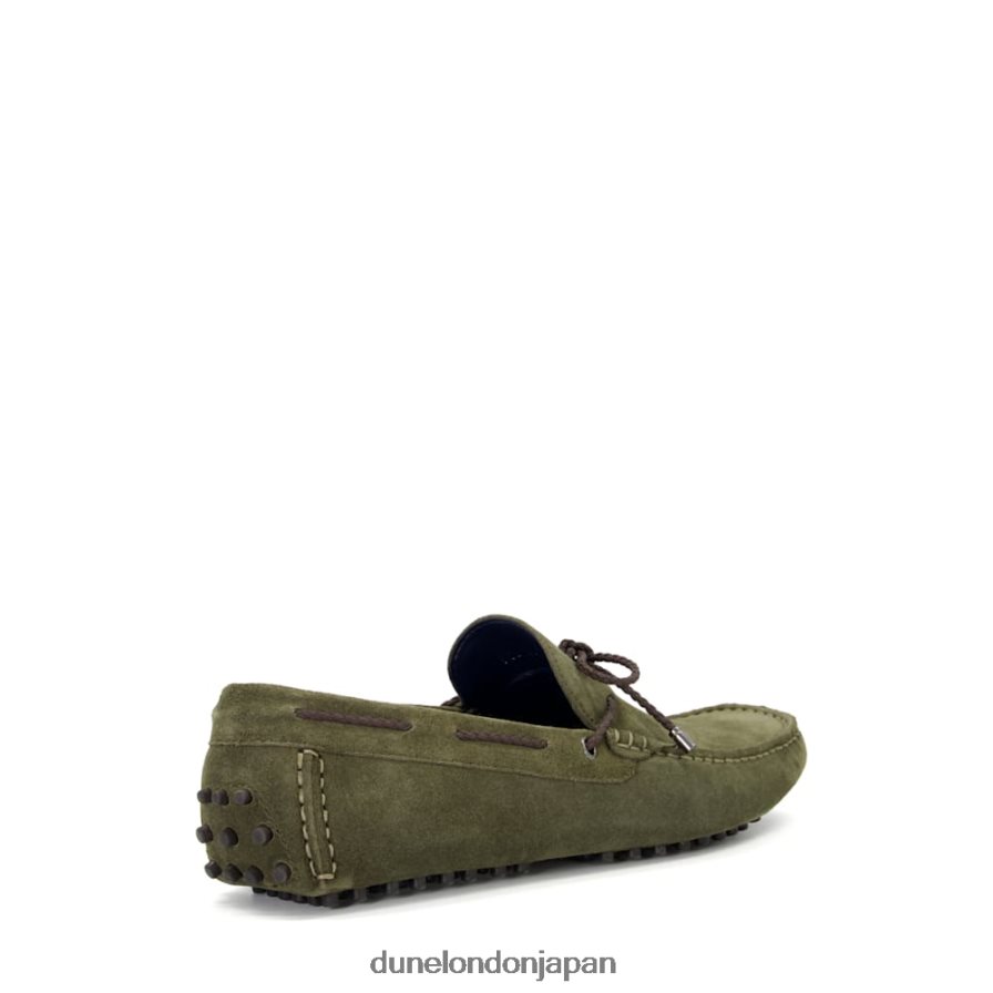 バウンド スリッポンレザードライバーシューズ カーキ 男性 Dune London 4JB82R779