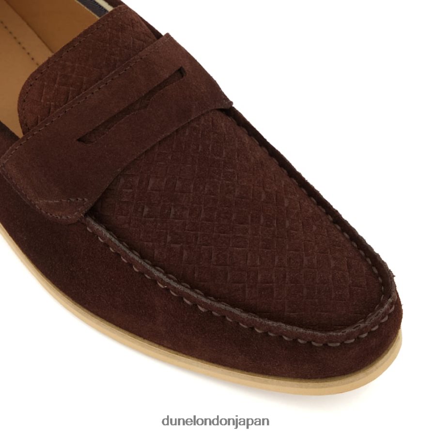 ビート サドルトリム ローファー 茶色 男性 Dune London 4JB82R780