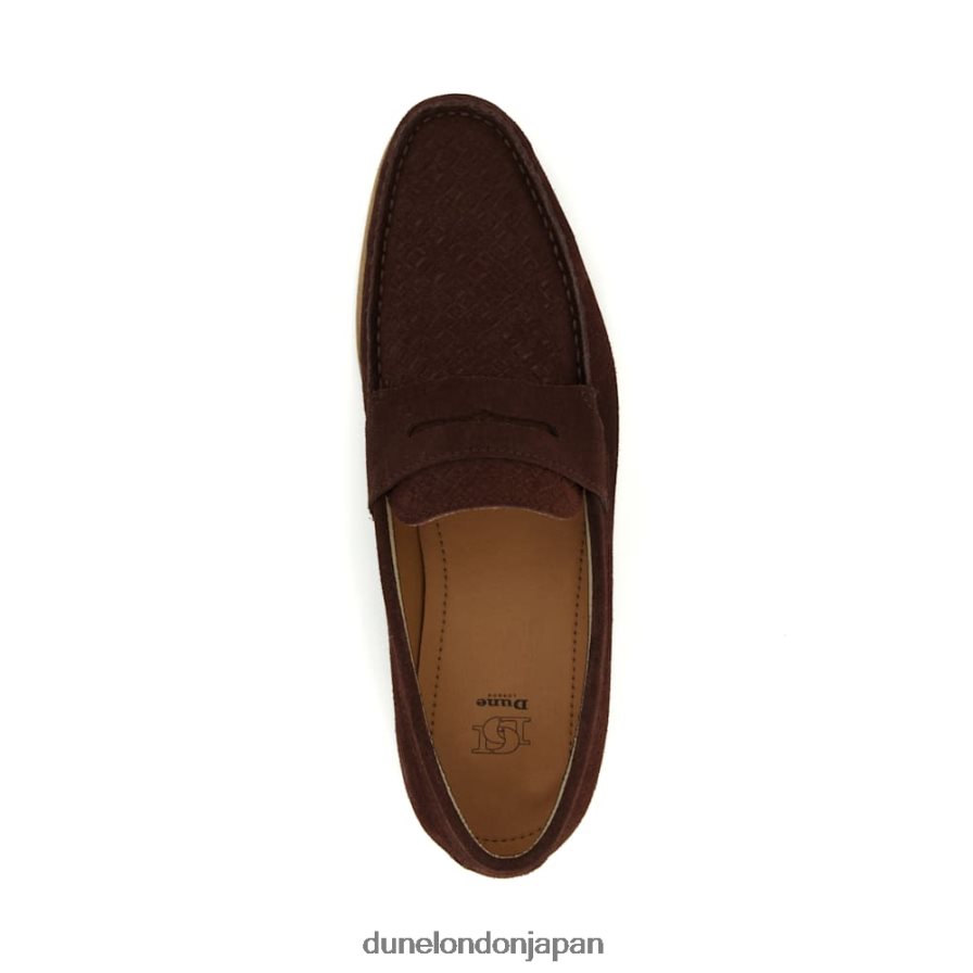 ビート サドルトリム ローファー 茶色 男性 Dune London 4JB82R780