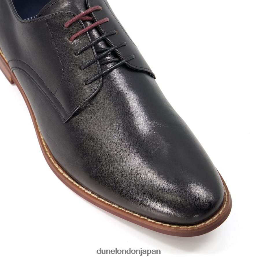 サフォーク ワイドフィットレザーダービーシューズ 黒 男性 Dune London 4JB82R787
