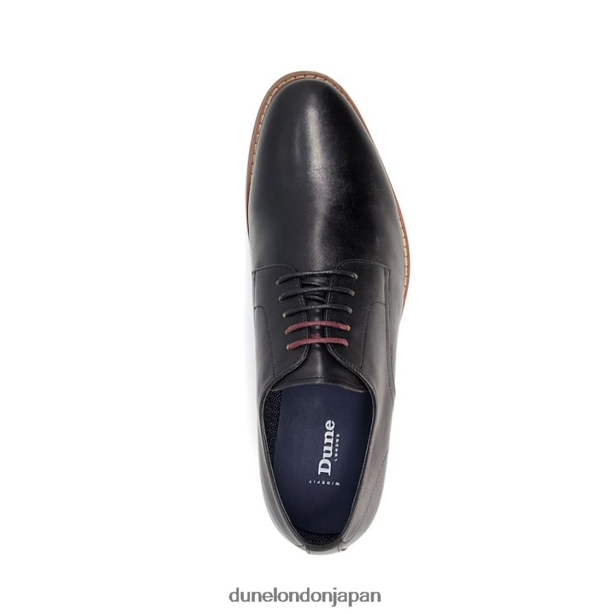 サフォーク ワイドフィットレザーダービーシューズ 黒 男性 Dune London 4JB82R787