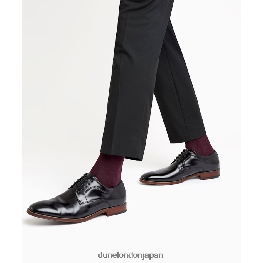 スズメ レザーレースアップダービーシューズ 黒 男性 Dune London 4JB82R789