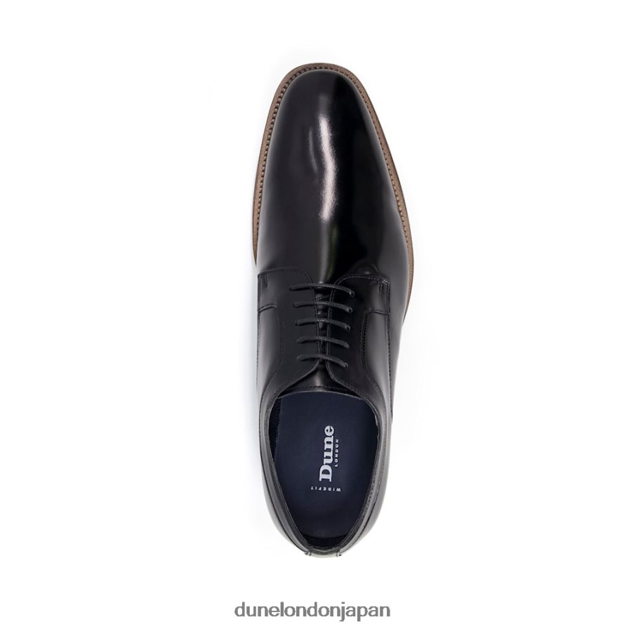 スズメ レザーレースアップダービーシューズ 黒 男性 Dune London 4JB82R789