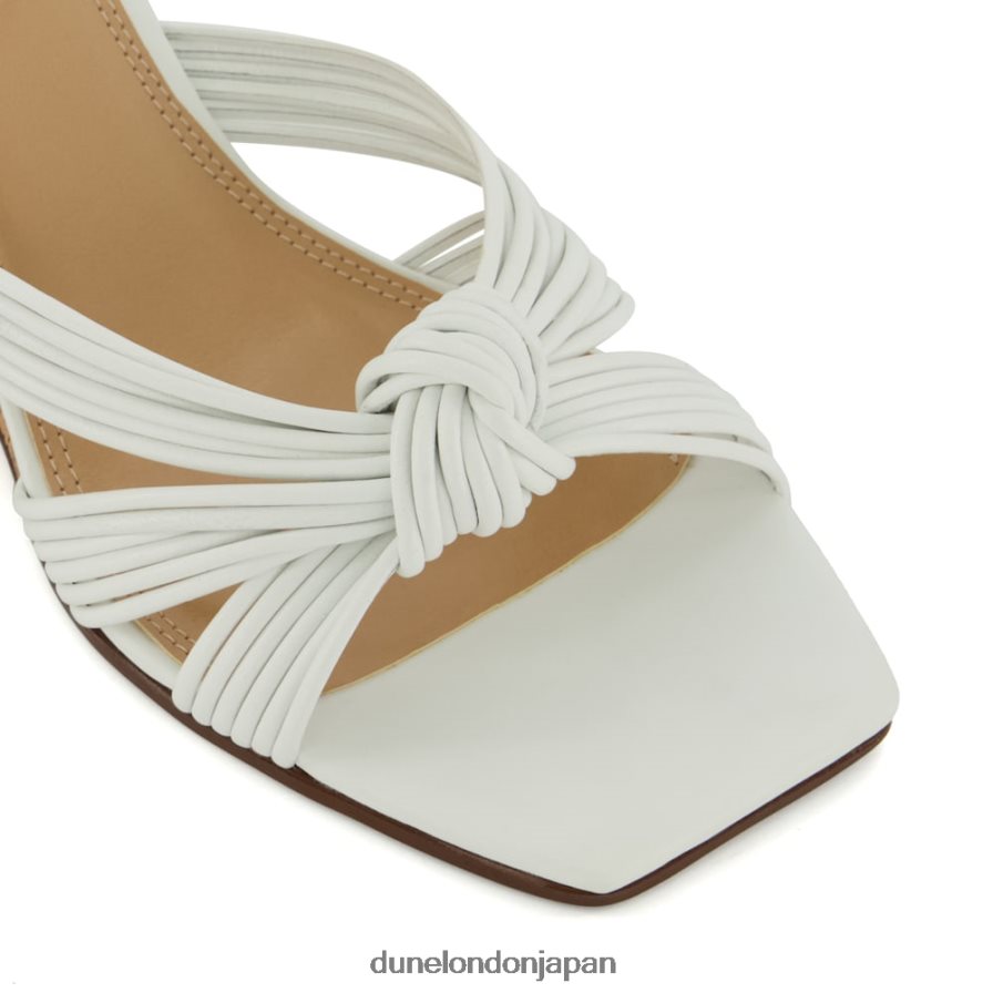 コペ ノットディテール コルクウェッジミュール 白 女性 Dune London 4JB82R78