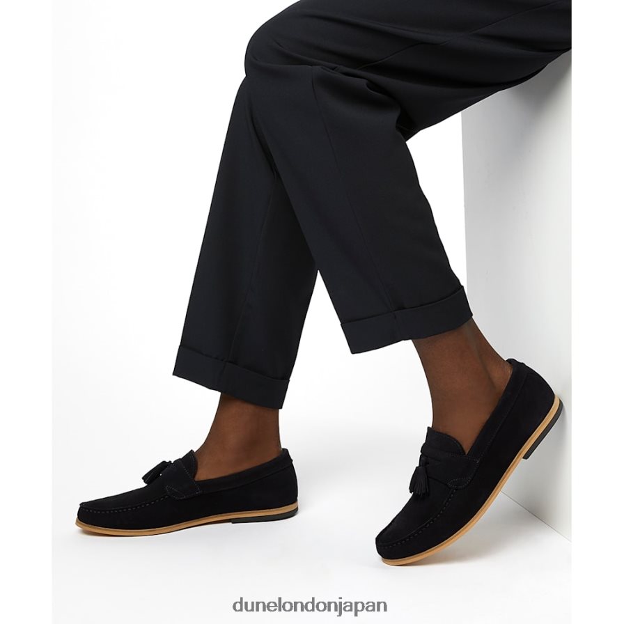 バート スエードローファー 海軍 男性 Dune London 4JB82R791