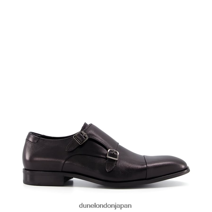 策士 ワイドフィットバックルレザーシューズ 黒 男性 Dune London 4JB82R792