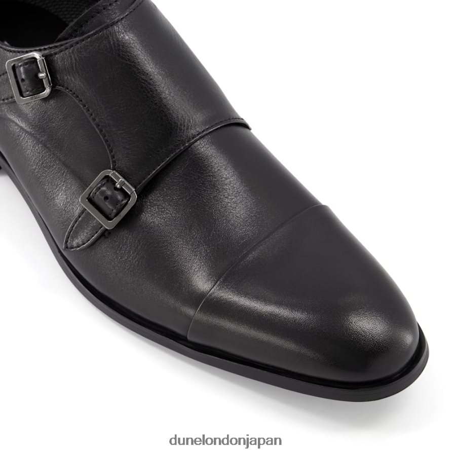 策士 ワイドフィットバックルレザーシューズ 黒 男性 Dune London 4JB82R792