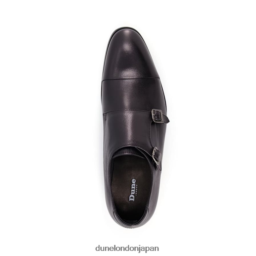 策士 ワイドフィットバックルレザーシューズ 黒 男性 Dune London 4JB82R792