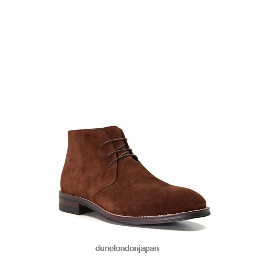 マロニー スエード レースアップ チャッカブーツ 茶色 男性 Dune London 4JB82R806