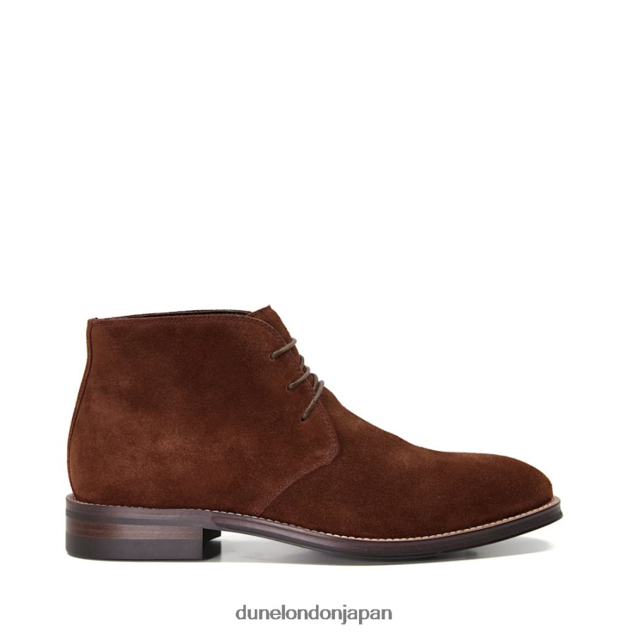 マロニー スエード レースアップ チャッカブーツ 茶色 男性 Dune London 4JB82R806