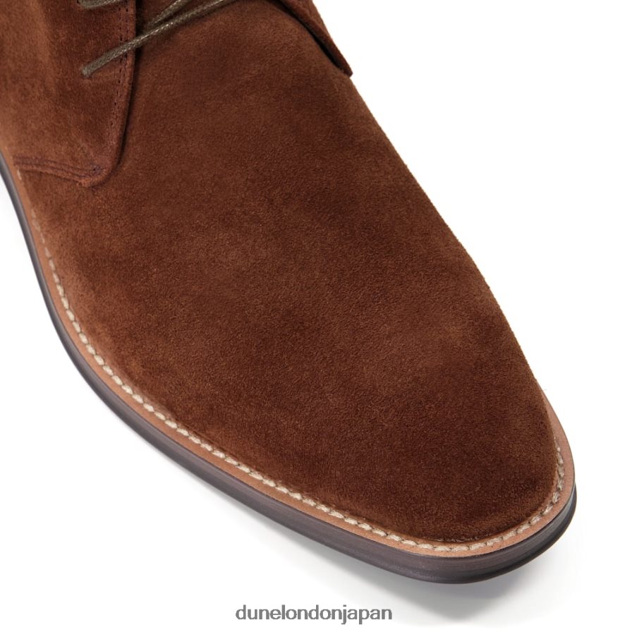 マロニー スエード レースアップ チャッカブーツ 茶色 男性 Dune London 4JB82R806