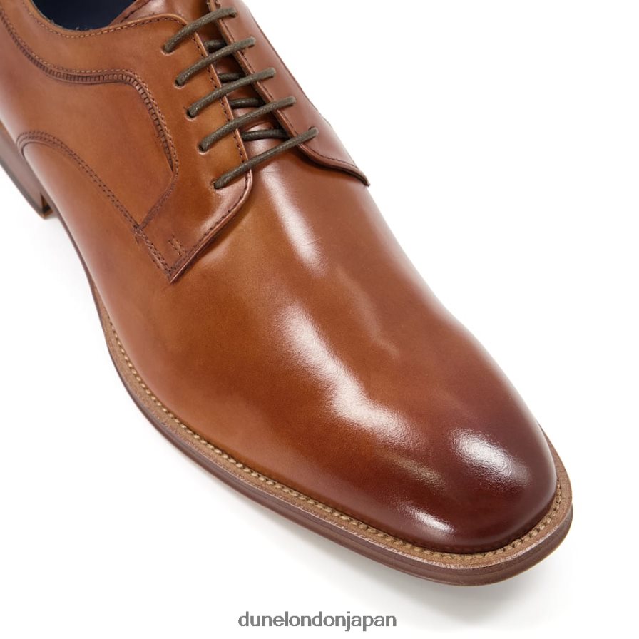 スズメ ワイドフィットレザーレースアップダービーシューズ 黄褐色 男性 Dune London 4JB82R807