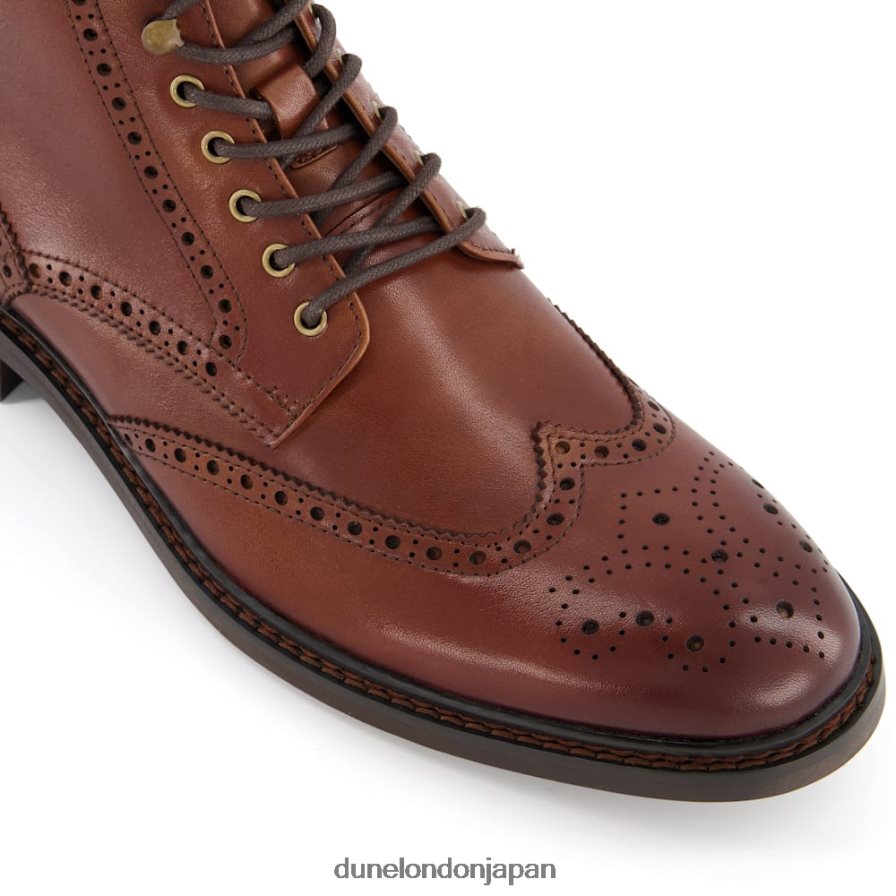 大佐 レースアップブローグブーツ 黄褐色 男性 Dune London 4JB82R809