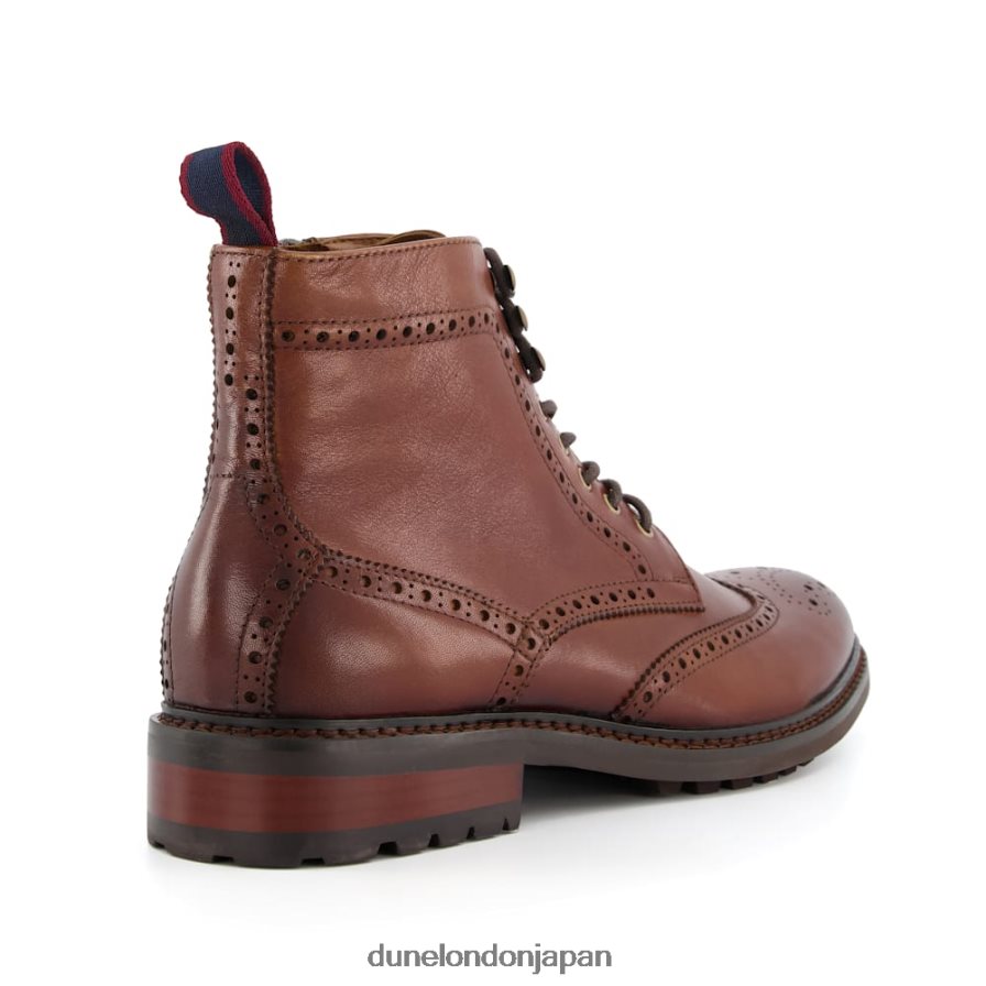 大佐 レースアップブローグブーツ 黄褐色 男性 Dune London 4JB82R809