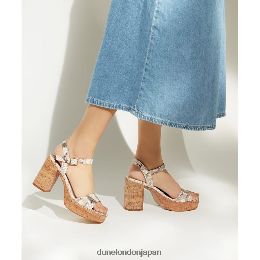 ジョディ コルクプラットフォームサンダル 自然 女性 Dune London 4JB82R80