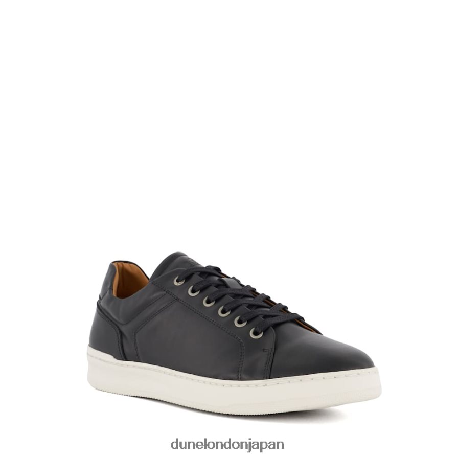 トレド レザーレースアップスニーカー 黒 男性 Dune London 4JB82R819