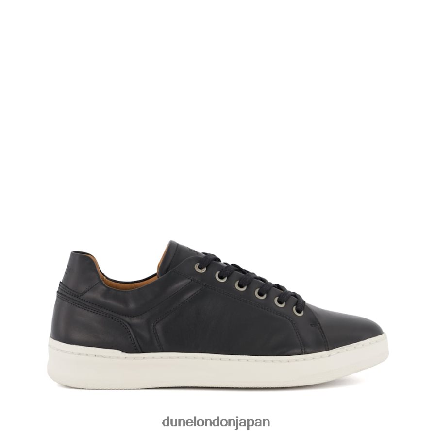 トレド レザーレースアップスニーカー 黒 男性 Dune London 4JB82R819