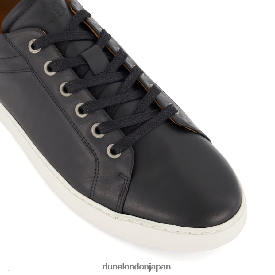 トレド レザーレースアップスニーカー 黒 男性 Dune London 4JB82R819