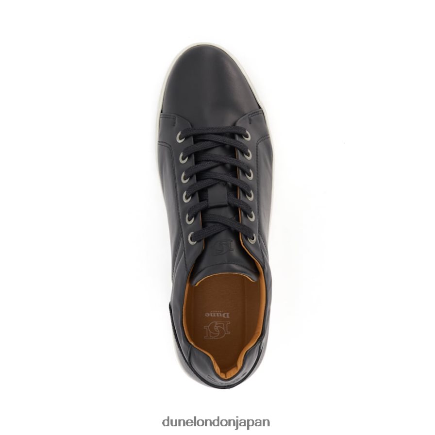 トレド レザーレースアップスニーカー 黒 男性 Dune London 4JB82R819