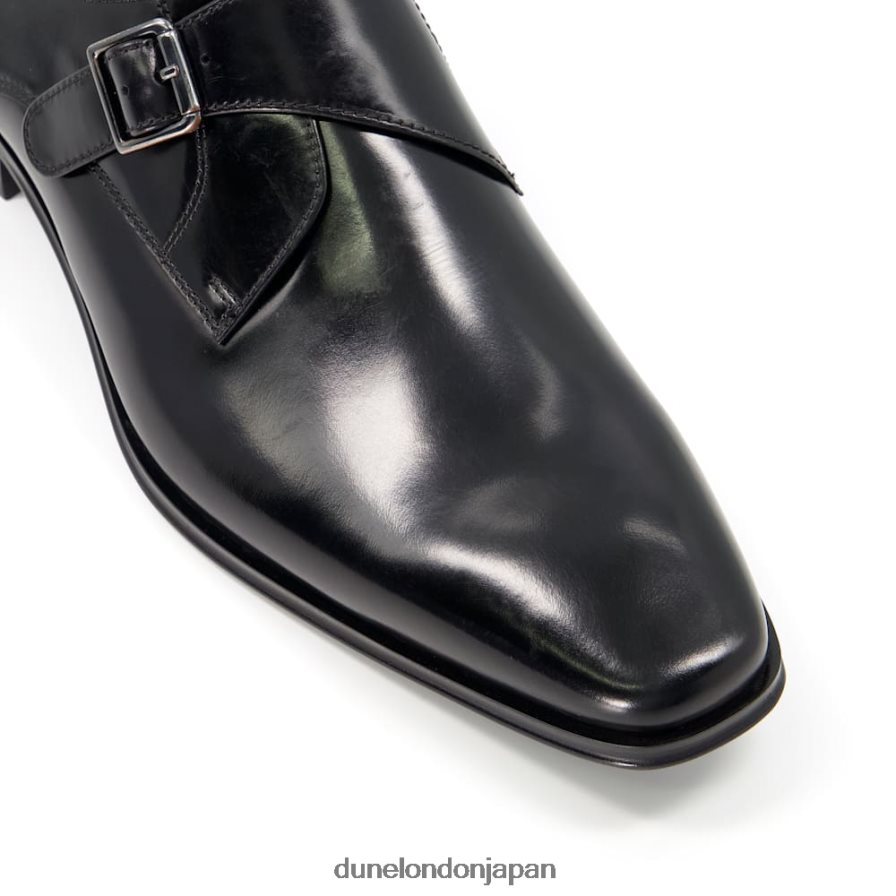 スティービー 革のモンクシューズ 黒 男性 Dune London 4JB82R825