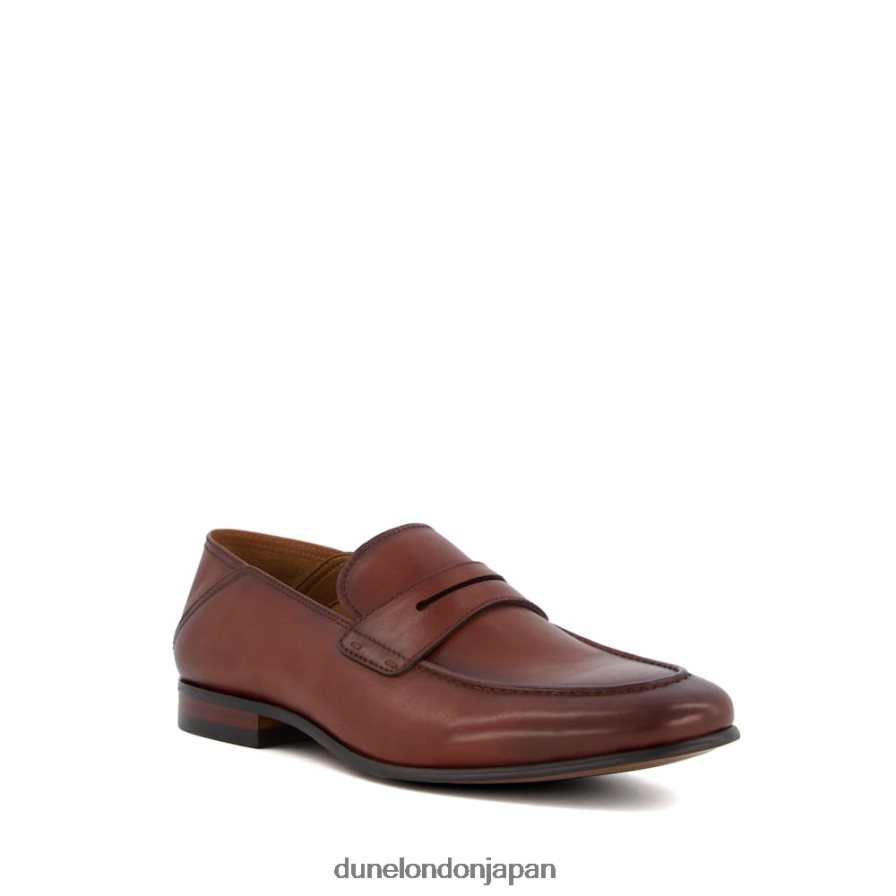 同期する クラッシュバックヒール ペニーローファー 黄褐色 男性 Dune London 4JB82R832