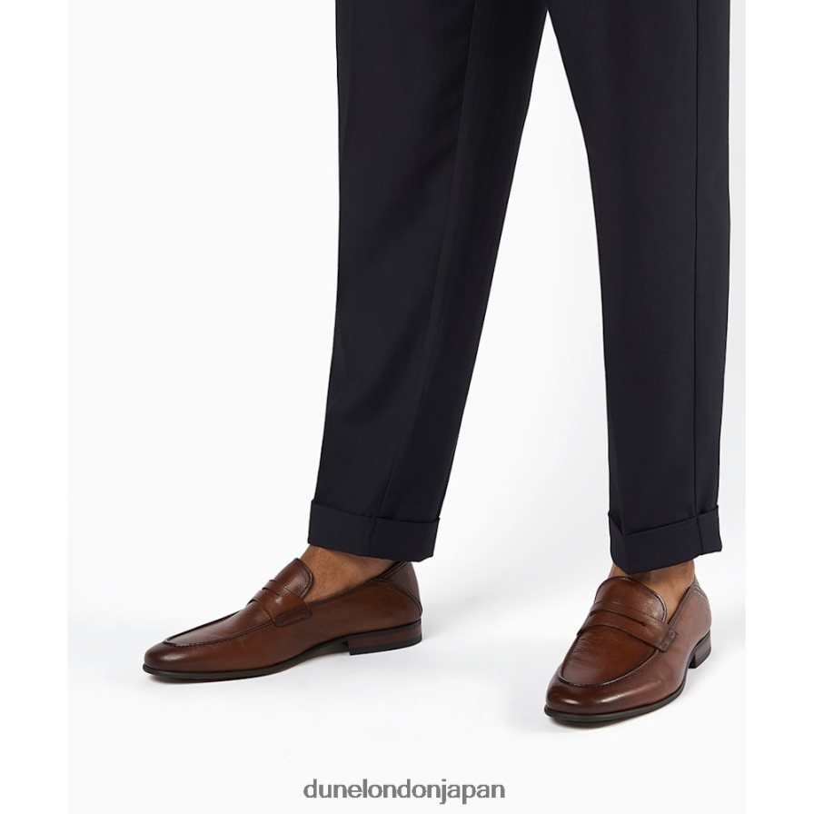 同期する クラッシュバックヒール ペニーローファー 黄褐色 男性 Dune London 4JB82R832