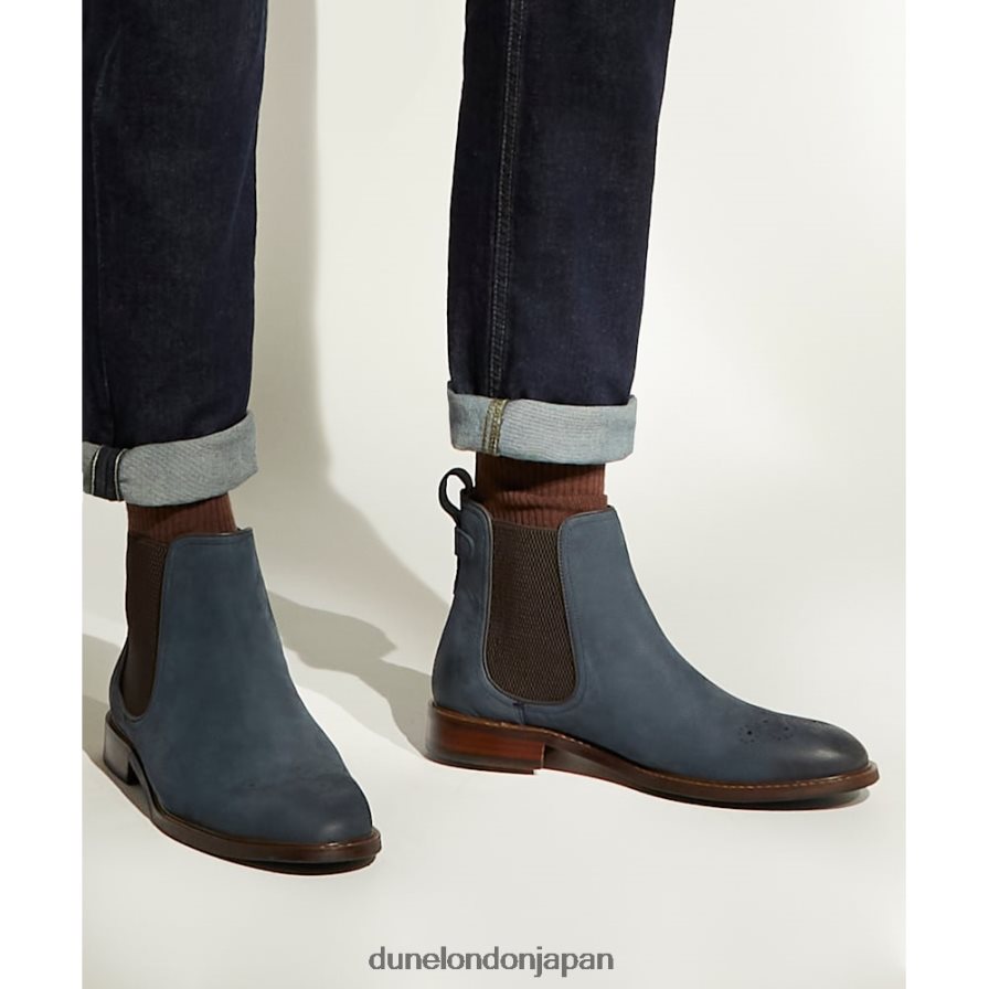 クリッカー 伸縮性のあるチェルシーブーツ 青 男性 Dune London 4JB82R839