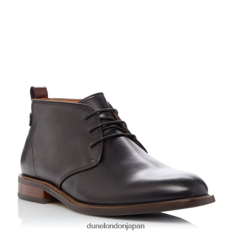 行進 レースアップチャッカブーツ 黒 男性 Dune London 4JB82R848