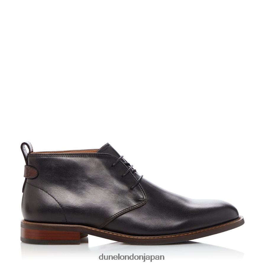 行進 レースアップチャッカブーツ 黒 男性 Dune London 4JB82R848