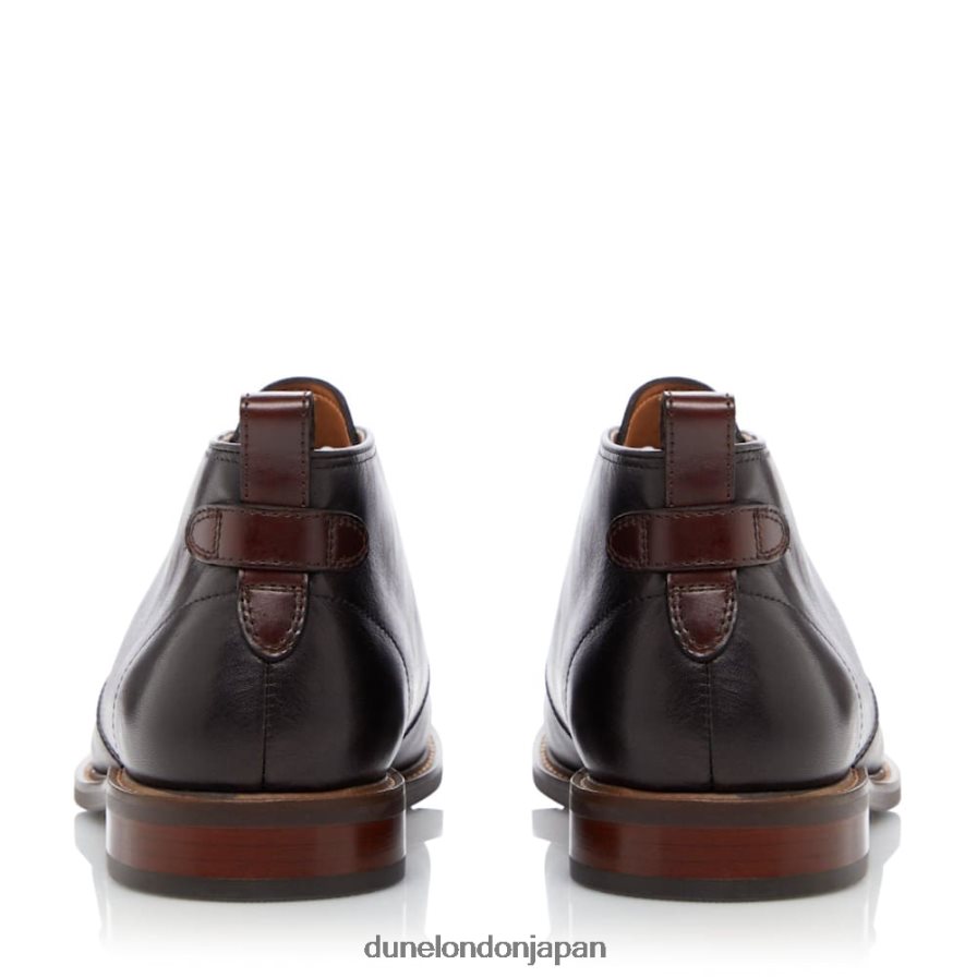 行進 レースアップチャッカブーツ 黒 男性 Dune London 4JB82R848