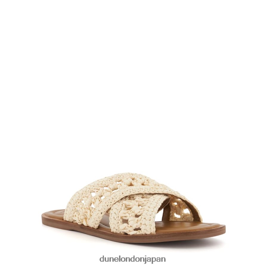 レベル かぎ針編みフラットサンダル 自然 女性 Dune London 4JB82R85