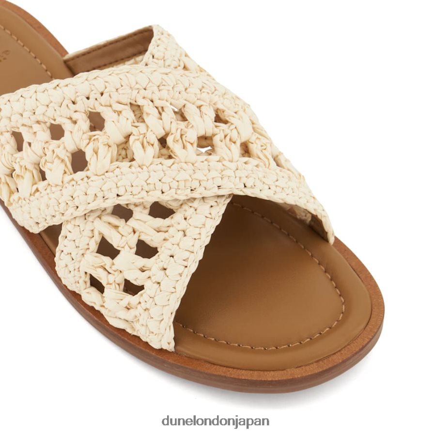レベル かぎ針編みフラットサンダル 自然 女性 Dune London 4JB82R85