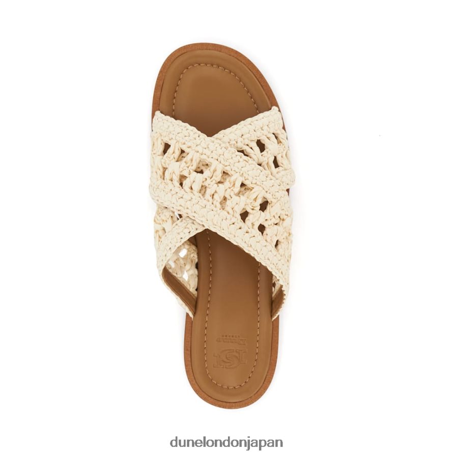レベル かぎ針編みフラットサンダル 自然 女性 Dune London 4JB82R85