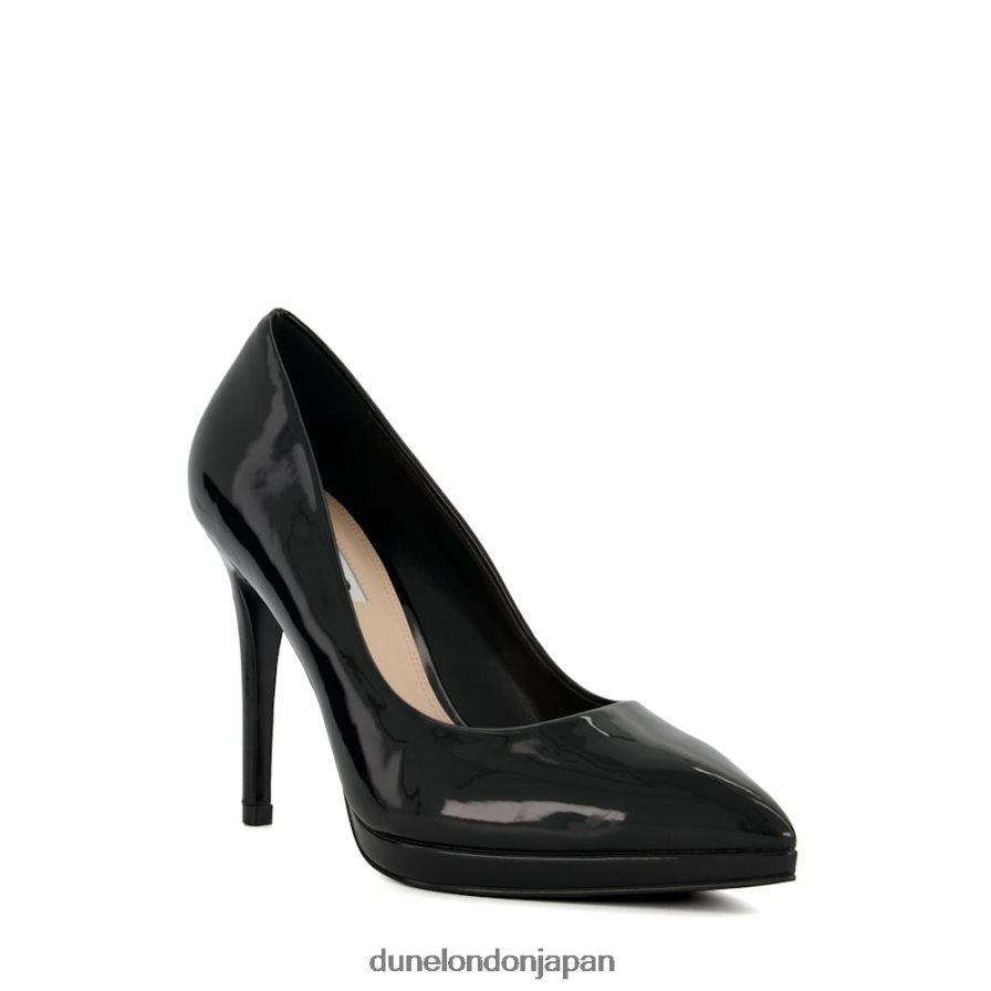 ベクスリー 先のとがったコートシューズ 黒 女性 Dune London 4JB82R87