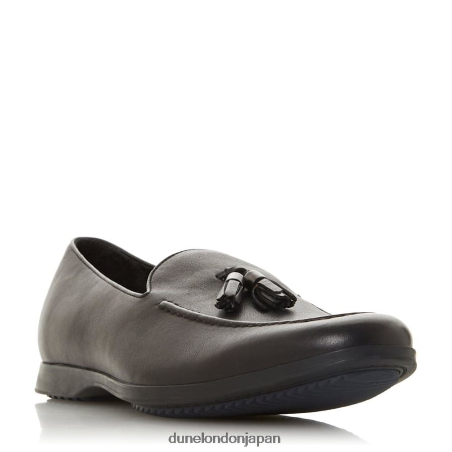 パース タッセルディテール ローファー 黒 男性 Dune London 4JB82R872