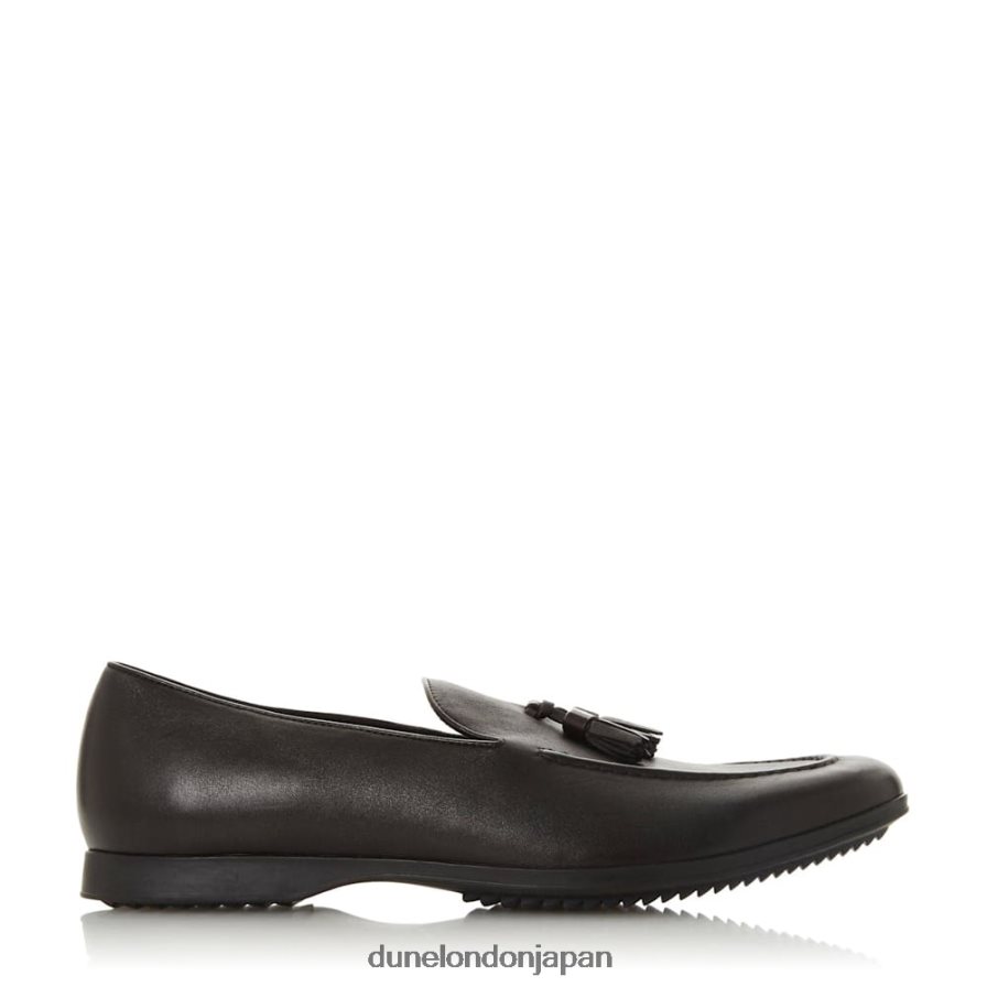 パース タッセルディテール ローファー 黒 男性 Dune London 4JB82R872