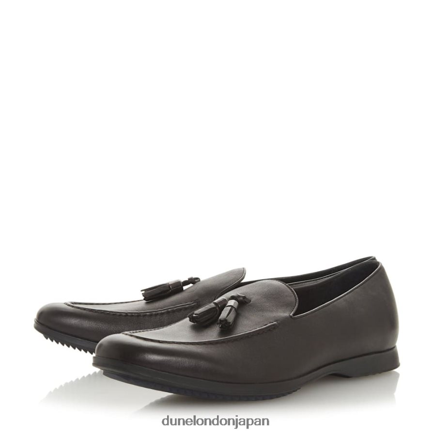 パース タッセルディテール ローファー 黒 男性 Dune London 4JB82R872