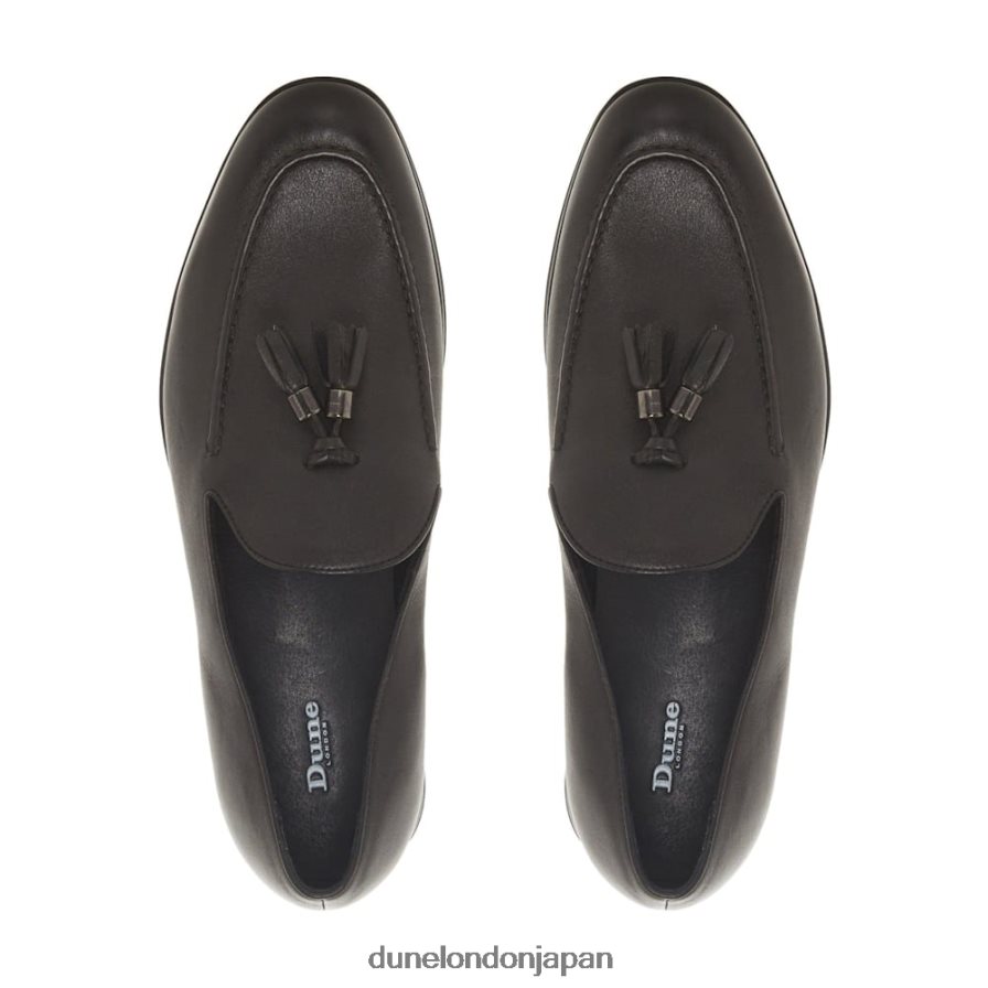 パース タッセルディテール ローファー 黒 男性 Dune London 4JB82R872
