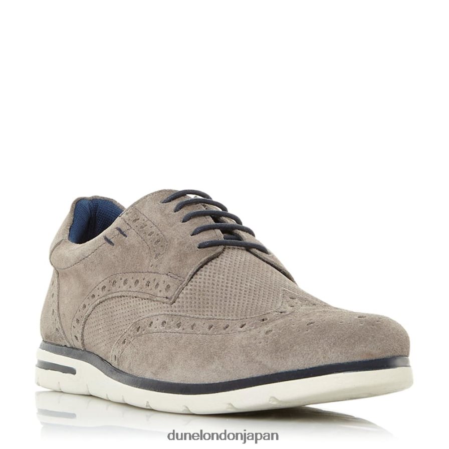 バリー レースアップブローグウェッジ グレー 男性 Dune London 4JB82R875