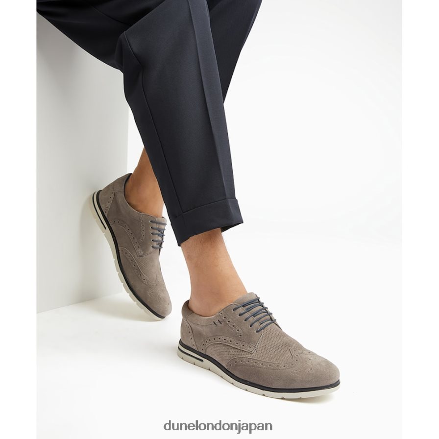 バリー レースアップブローグウェッジ グレー 男性 Dune London 4JB82R875