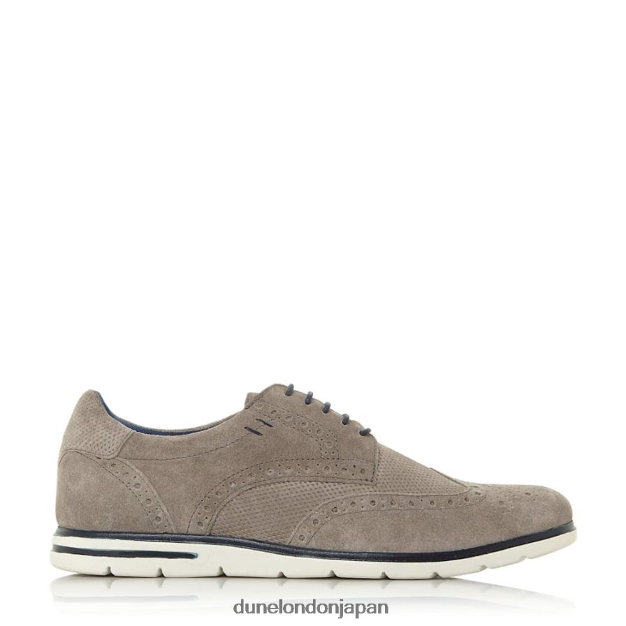 バリー レースアップブローグウェッジ グレー 男性 Dune London 4JB82R875