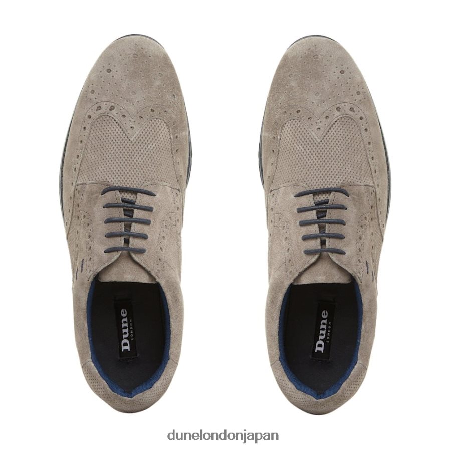 バリー レースアップブローグウェッジ グレー 男性 Dune London 4JB82R875